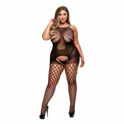 Crotchless Suspender Bodystocking Queen Size Baci Lingerie 00445