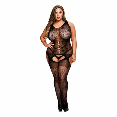 Crotchless Suspender Bodystocking Queen Size Baci Lingerie 00483