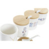 Sugar Bowl DKD Home Decor Sailor White Multicolour Bamboo Dolomite 4 Pieces 7,5 x 7,5 x 7,5 cm