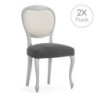 Chair Cover Eysa JAZ Dark grey 50 x 5 x 50 cm 2 Units