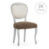 Chair Cover Eysa JAZ Brown 50 x 5 x 50 cm 2 Units