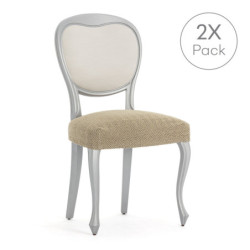 Chair Cover Eysa JAZ Beige 50 x 5 x 50 cm 2 Units