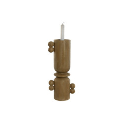 Candle Holder Home ESPRIT Brown Resin Wood 15 x 9,5 x 35 cm