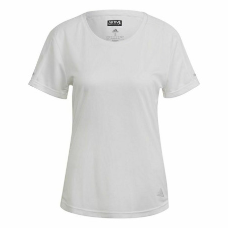 Women’s Short Sleeve T-Shirt Adidas  Run It  White