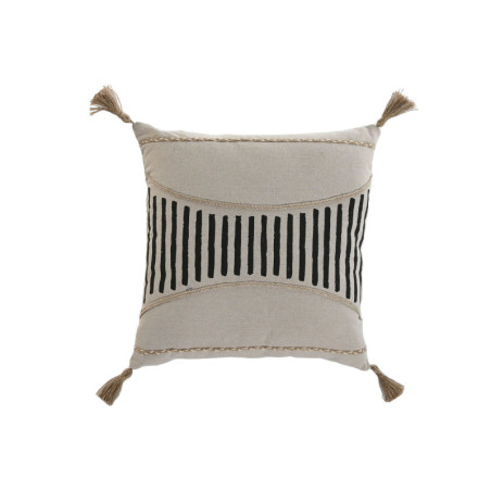 Cushion Home ESPRIT Black Beige Boho 45 x 45 cm