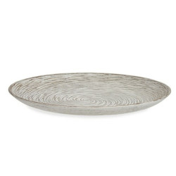 Centerpiece Spiral White MDF Wood 34,5 x 3 x 34,5 cm (6 Units)