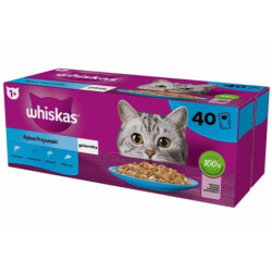 Snack for Cats Whiskas 40 x 85 g Salmon Tuna Fish Cod