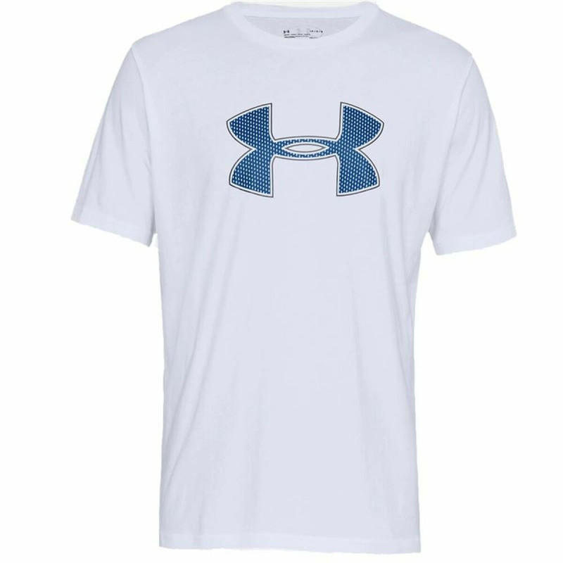 Men’s Short Sleeve T-Shirt Under Armour Fleece Big Logo White