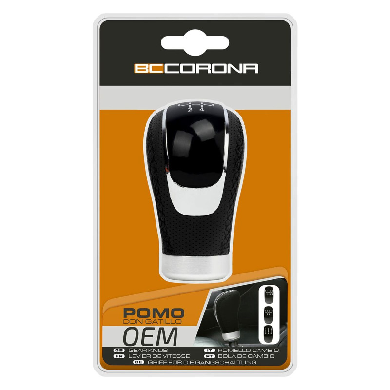 Shift Lever Knob BC Corona POM30152 Length Black Leather