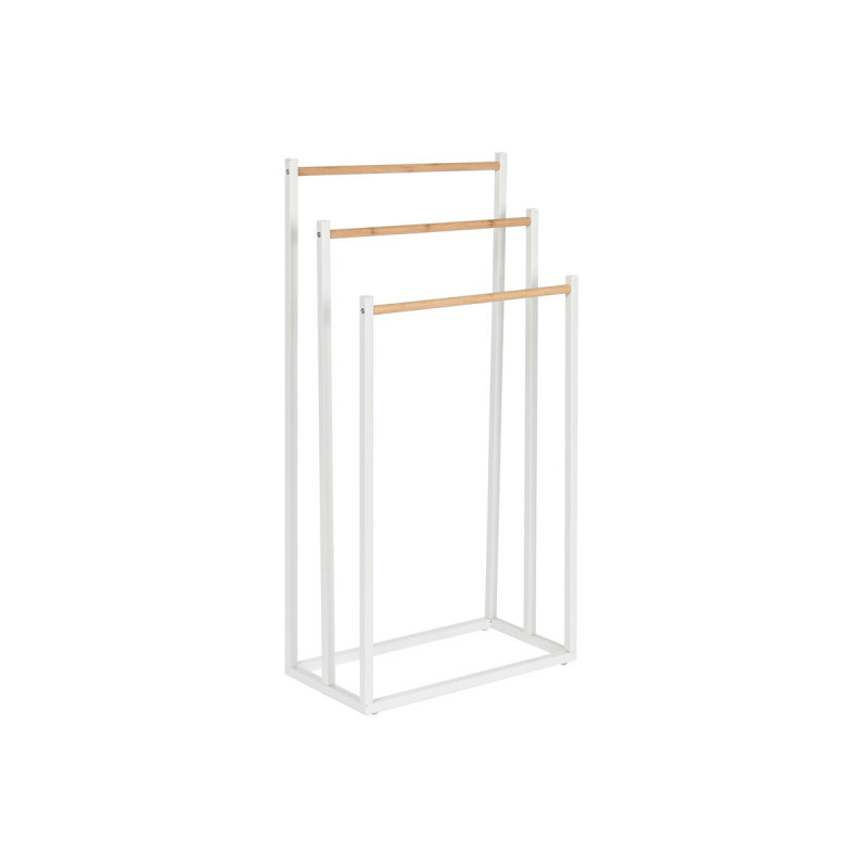 Free-Standing Towel Rack Home ESPRIT White Natural Metal Bamboo 45 x 22 x 85 cm