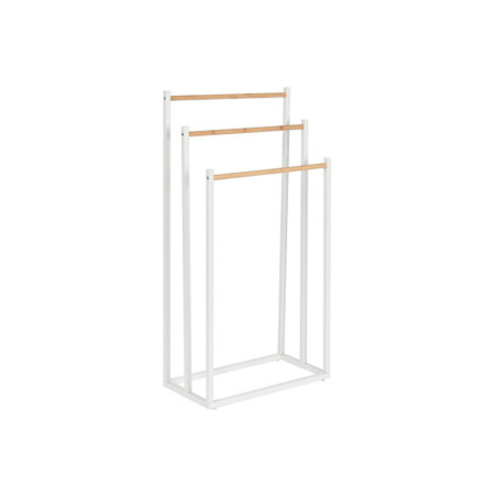 Free-Standing Towel Rack Home ESPRIT White Natural Metal Bamboo 45 x 22 x 85 cm