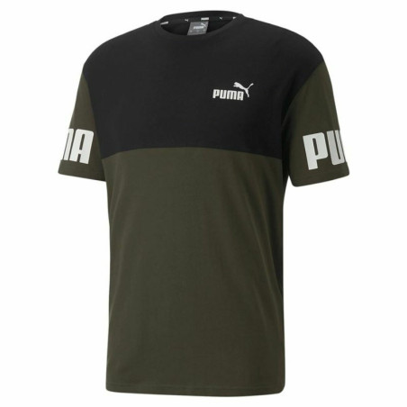 Short-sleeve Sports T-shirt Puma Power Colorblock Black