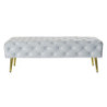 Bench DKD Home Decor   Golden Metal Polyester Velvet Sky blue (120 x 45 x 40 cm)