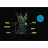 Self-watering flowerpot Lechuza Black 40 x 40 x 56 cm LED