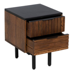 Nightstand ABNER Brown Black Iron Mango wood 40 x 40 x 50 cm