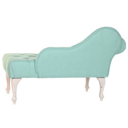 Chaise Longue Sofa DKD Home Decor 119 x 55 x 77 cm Rubber wood Green