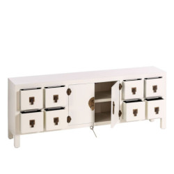 TV furniture ORIENTE 130 x 24 x 50,5 cm Wood White