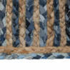 Carpet 290 x 200 cm Natural Blue Cotton Jute