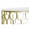 Side table DKD Home Decor 81 x 81 x 42 cm Golden White Plastic Marble Iron