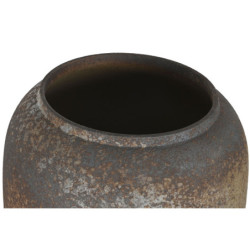 Vase Home ESPRIT Brown Grey Ceramic 36 x 36 x 120 cm