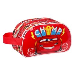 School Toilet Bag Cars Let's race White Red 26 x 15 x 12 cm