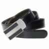 Belt Montblanc 38156 Black Silver Leather