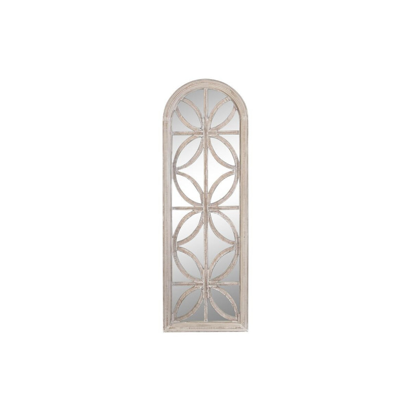 Wall mirror DKD Home Decor Crystal White MDF Wood Stripped (60 x 2,5 x 180 cm)