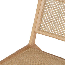 Armchair Natural Wood Rattan 60,5 x 73,5 x 72,5 cm