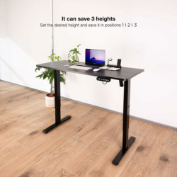 Desk TooQ ORIGAMI Black Steel