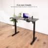 Desk TooQ ORIGAMI Black Steel