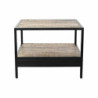 Side table DKD Home Decor Brown Black Metal Mango wood 60 x 60 x 46 cm