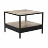 Side table DKD Home Decor Brown Black Metal Mango wood 60 x 60 x 46 cm