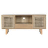 TV furniture Home ESPRIT Beige Natural Jute Pinewood 120 x 40 x 55 cm