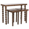 Console Home ESPRIT Dark brown Mango wood 102 x 35 x 73 cm (3 Pieces)