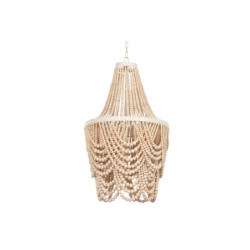 Ceiling Light Home ESPRIT White Brown Wood Metal 25 W 40 x 40 x 70 cm