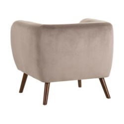 Armchair 81 x 73 x 70 cm Synthetic Fabric Wood Taupe