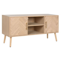 TV furniture Home ESPRIT Natural Paolownia wood MDF Wood 120 x 40 x 60 cm