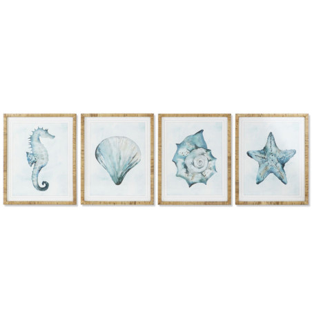 Painting Home ESPRIT Mediterranean Snail 55 x 2,5 x 70 cm (4 Units)