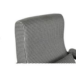 Armchair Home ESPRIT White Black Metal 72 x 91,5 x 91,5 cm