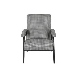 Armchair Home ESPRIT White Black Metal 72 x 91,5 x 91,5 cm