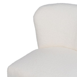 Armchair 66 x 65 x 72 cm Synthetic Fabric Metal White