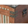 Set of Chests Home ESPRIT Brown Multicolour Wood Canvas Colonial 81 x 49 x 45 cm