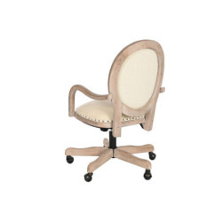 Office Chair Home ESPRIT White Natural 52 x 50 x 98 cm 63 X 66 X 90 cm