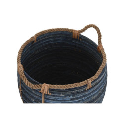 Basket set DKD Home Decor Navy Blue 56 x 56 x 60 cm