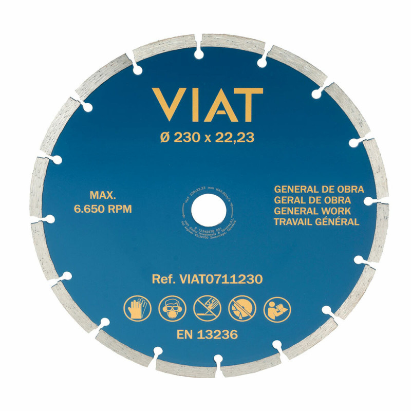 Cutting disc Viat 0711230 Masonry/Works Dry Ø 230 x 3 x 22,2 mm