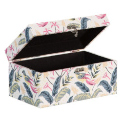 Decorative box PVC Canvas Paper DMF Birds 30 x 18 x 15 cm (2 Pieces)