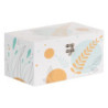 Decorative box PVC Canvas Paper DMF Fern 30 x 18 x 15 cm (2 Pieces)