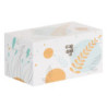 Decorative box PVC Canvas Paper DMF Fern 30 x 18 x 15 cm (2 Pieces)