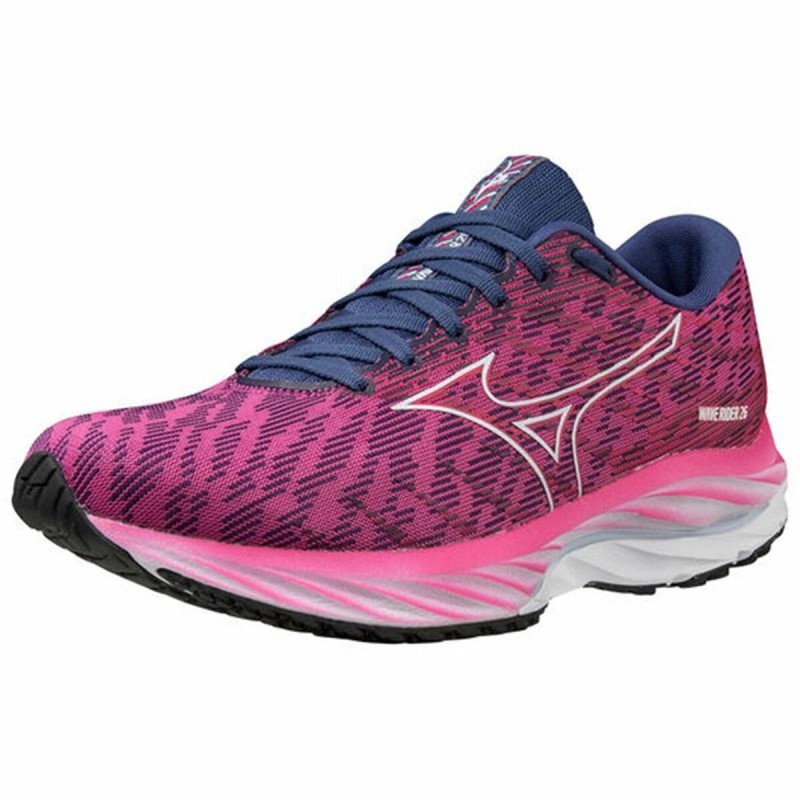 Running Shoes for Adults Mizuno Wave Rider 26 Dark pink Lady