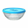 Round Lunch Box with Lid Duralex FreshBox Blue 310 ml (12 Units)